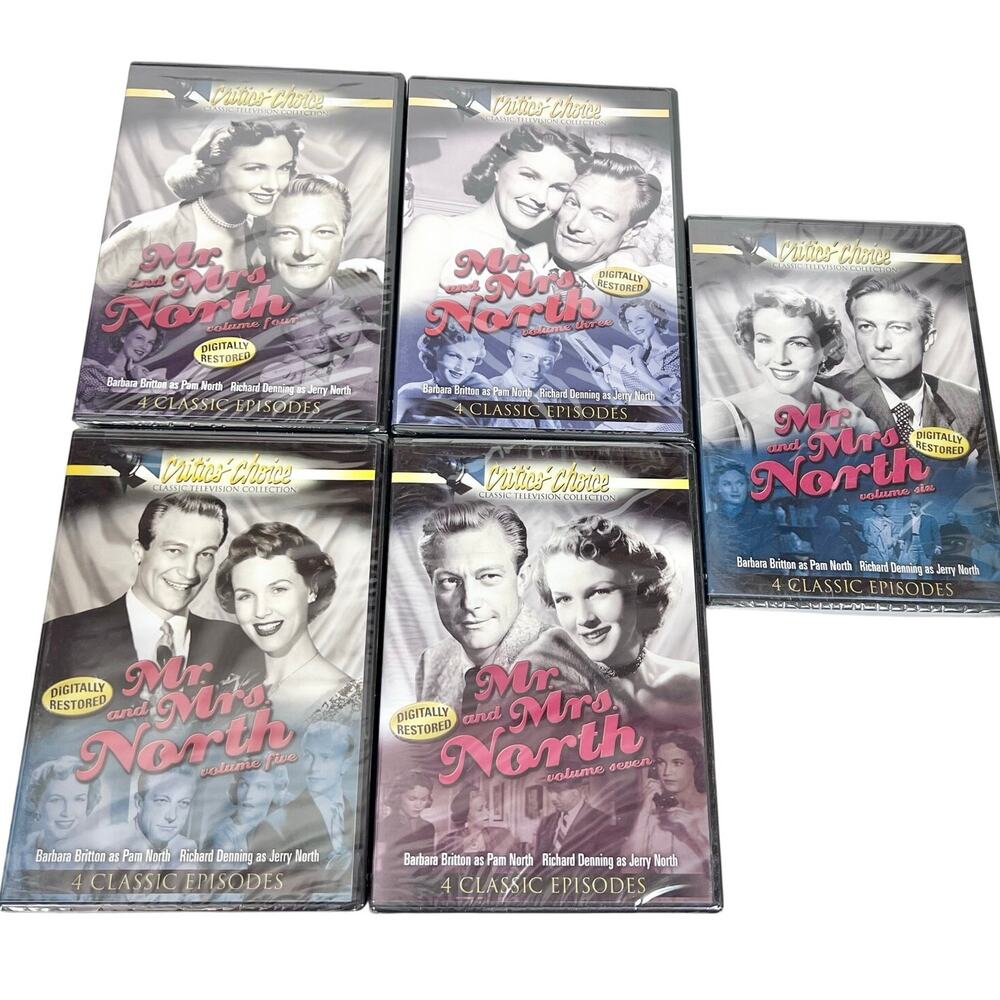 Mr and Mrs North DVD Lot Critic's Choice Volume 3,4,5,6,7 Brand New Sealed